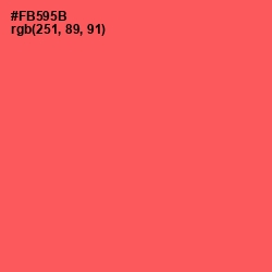#FB595B - Sunset Orange Color Image
