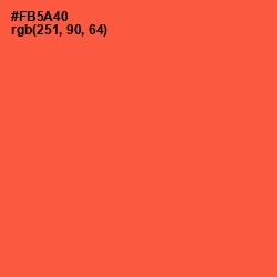 #FB5A40 - Sunset Orange Color Image
