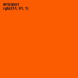 #FB5B01 - International Orange Color Image