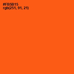 #FB5B15 - International Orange Color Image