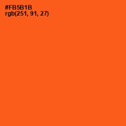 #FB5B1B - International Orange Color Image