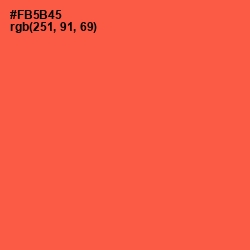 #FB5B45 - Sunset Orange Color Image