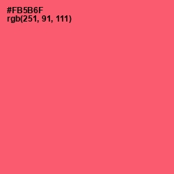 #FB5B6F - Carnation Color Image