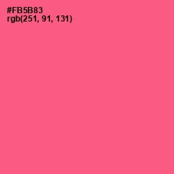 #FB5B83 - French Rose Color Image