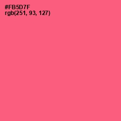 #FB5D7F - Wild Watermelon Color Image