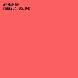 #FB5F5E - Sunset Orange Color Image
