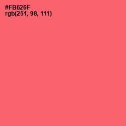 #FB626F - Brink Pink Color Image