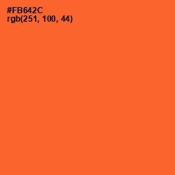 #FB642C - Outrageous Orange Color Image