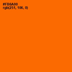 #FB6A00 - Blaze Orange Color Image