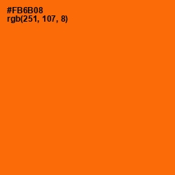 #FB6B08 - Blaze Orange Color Image