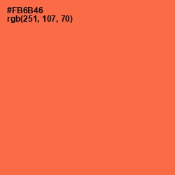 #FB6B46 - Persimmon Color Image