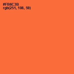 #FB6C3B - Outrageous Orange Color Image