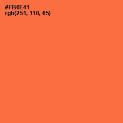 #FB6E41 - Persimmon Color Image
