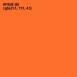 #FB6F2B - Burning Orange Color Image