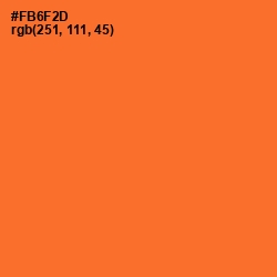 #FB6F2D - Burning Orange Color Image