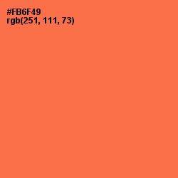 #FB6F49 - Persimmon Color Image