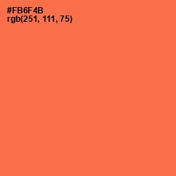 #FB6F4B - Persimmon Color Image