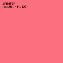 #FB6F7F - Brink Pink Color Image