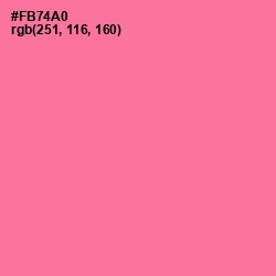 #FB74A0 - Hot Pink Color Image