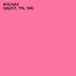 #FB74A4 - Hot Pink Color Image