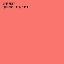 #FB756F - Brink Pink Color Image