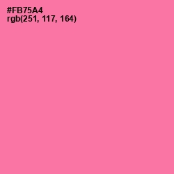 #FB75A4 - Hot Pink Color Image