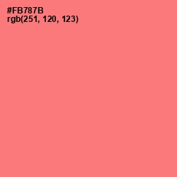 #FB787B - Brink Pink Color Image