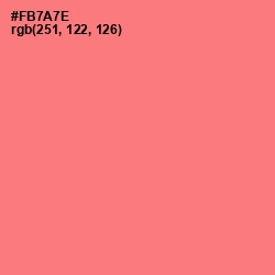 #FB7A7E - Brink Pink Color Image
