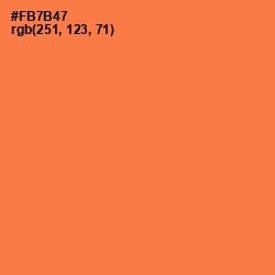 #FB7B47 - Coral Color Image