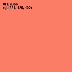 #FB7D66 - Sunglo Color Image