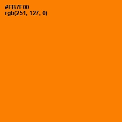 #FB7F00 - Flush Orange Color Image
