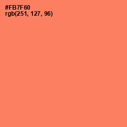 #FB7F60 - Sunglo Color Image