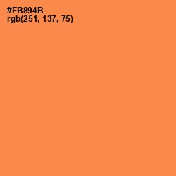#FB894B - Tan Hide Color Image