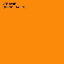 #FB8A0B - Tangerine Color Image