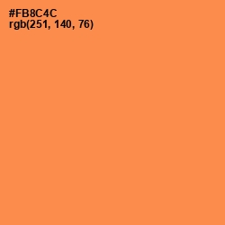 #FB8C4C - Tan Hide Color Image