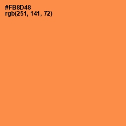 #FB8D48 - Tan Hide Color Image