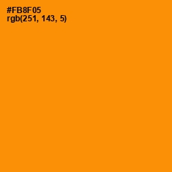 #FB8F05 - Tangerine Color Image