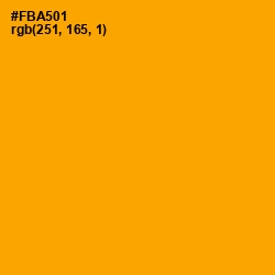 #FBA501 - Web Orange Color Image