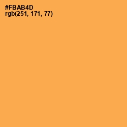 #FBAB4D - Yellow Orange Color Image