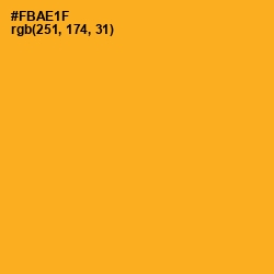 #FBAE1F - Buttercup Color Image