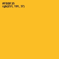 #FBBF25 - Fuel Yellow Color Image