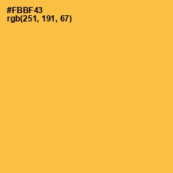 #FBBF43 - Yellow Orange Color Image