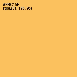 #FBC15F - Cream Can Color Image