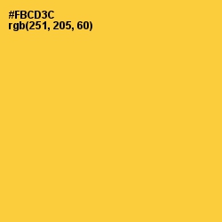 #FBCD3C - Sunglow Color Image