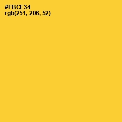 #FBCE34 - Sunglow Color Image