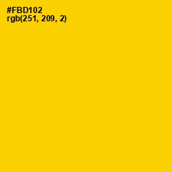 #FBD102 - Gold Color Image