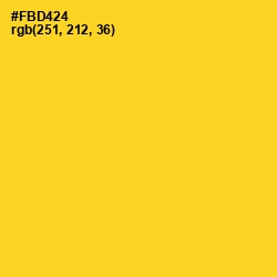 #FBD424 - Golden Dream Color Image