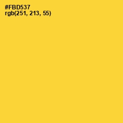 #FBD537 - Bright Sun Color Image