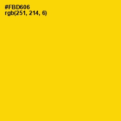 #FBD606 - Gold Color Image