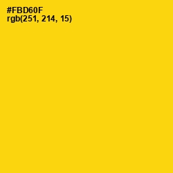 #FBD60F - Gold Color Image